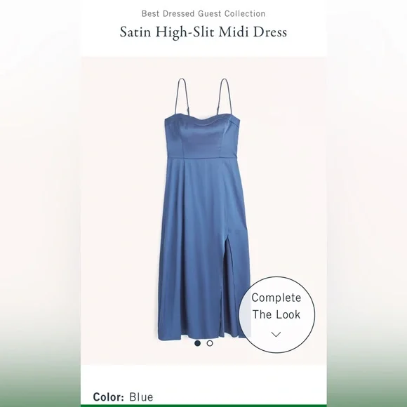 sachin and babi light blue dress Abercrombie and Fitch + Open Tie-Back Slip Midi Dress main image 1